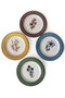 Hermia Juego de Platos de Servicio de 28 cm (4 Piezas) Multicolor